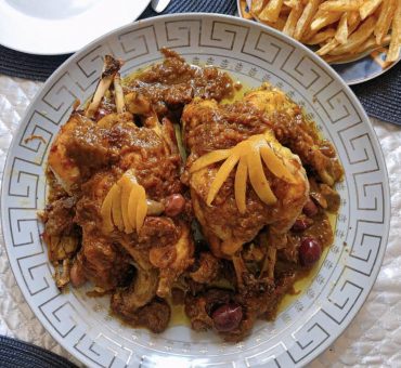 Poulet aux olives et au citron confit