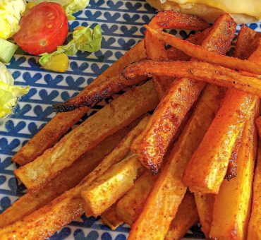 Frites de patates douces au four